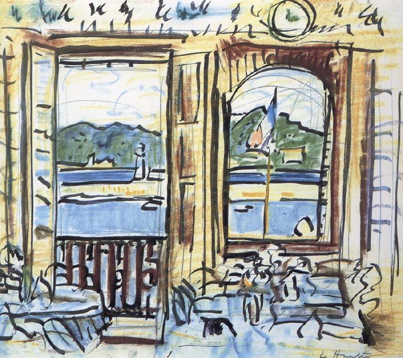 George Leslie Hunter The Cafe,Cassis France oil painting art